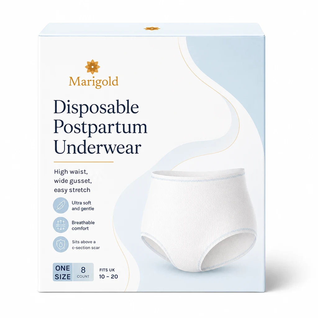 The Marigold postpartum underwear box, one size, eight to a box